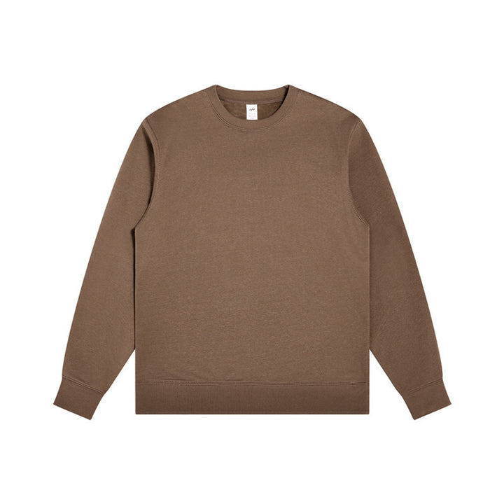 Unisex Minimalistisches Baumwoll-Sweatshirt mit Rundhals, Rippbündchen & Relaxed Fit Drune