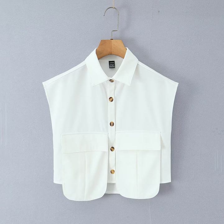 Damen Cropped Bluse mit asymmetrischem Rock Drune