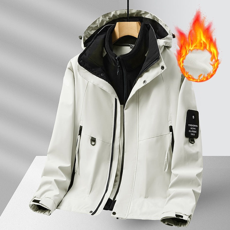 Herren Fleecejacke mit hohem Kragen Drune