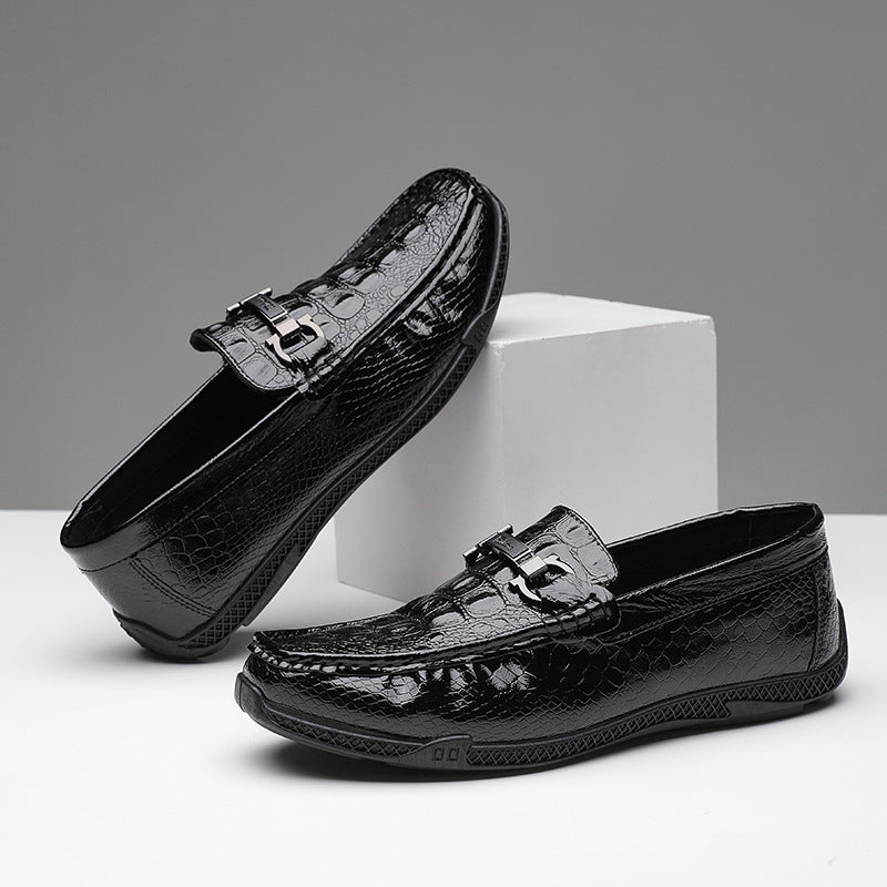 Herren Elegante Mokassins mit Schnalle Drune