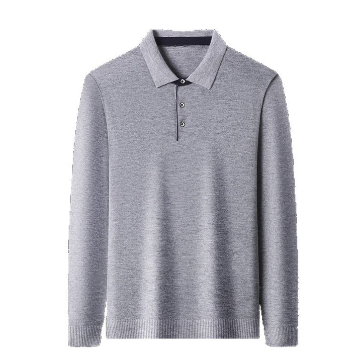 Herren Langarm-Polohemd mit strukturiertem Design und eleganter Passform Drune
