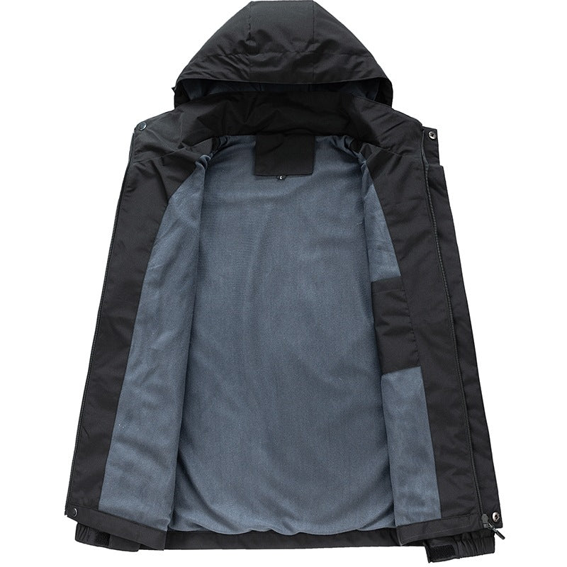 Herren Funktionsjacke mit abnehmbarer Kapuze Drune