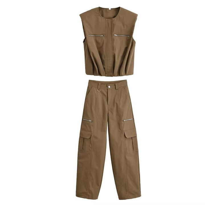 Damen Cargohose mit praktischen Seitentaschen und modischem Schnitt Drune