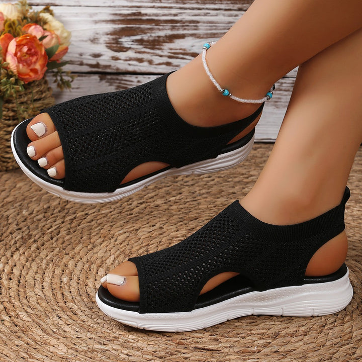 Damen atmungsaktive Badeschuhe mit rutschfester Sohle und elastischem Knöchelansatz Drune