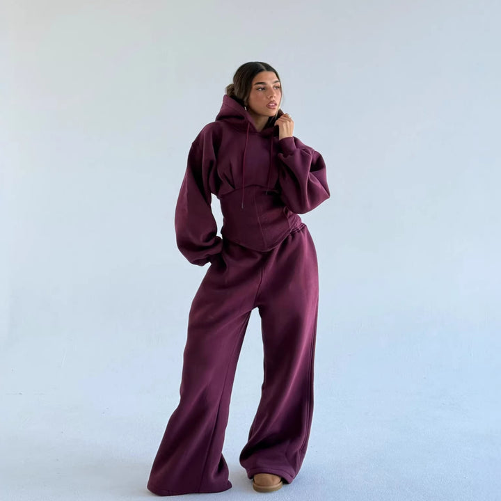 Damen lässiger Oversized Hoodie mit figurschmeichelndem Schnitt und weitem Bund Drune