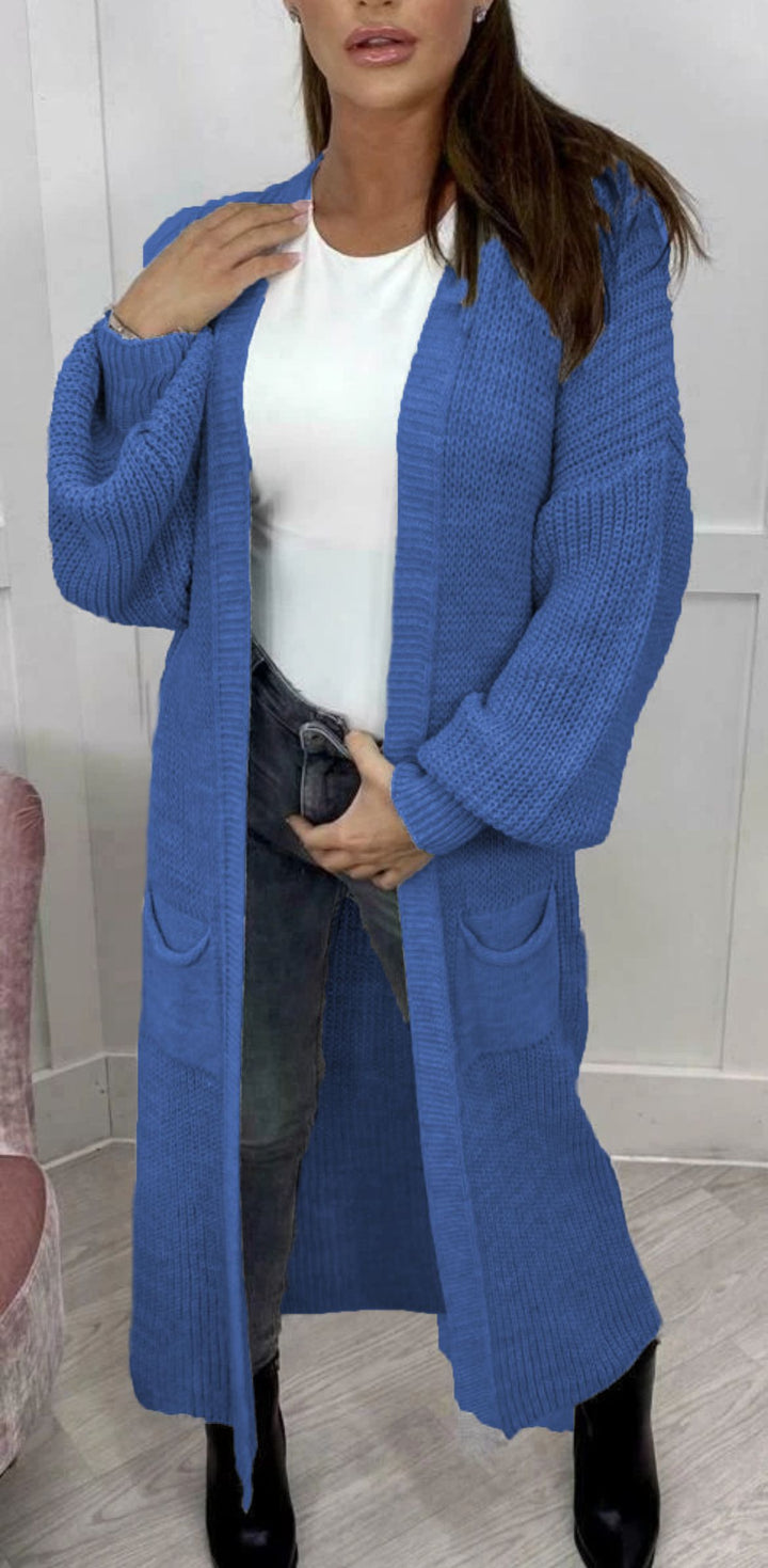 Damen Strickmantel mit voluminösen Ärmeln Drune