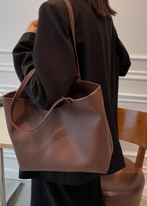 Drune | Geräumige Damen Schultertasche Aus Weichem Leder