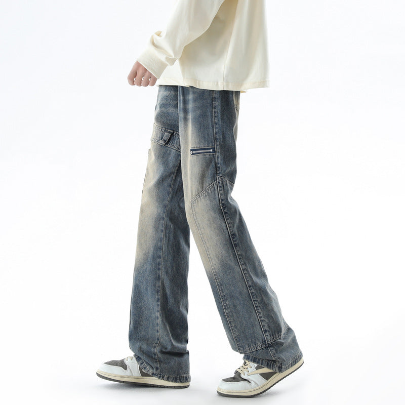 Herren Lässige Cargo-Jeans mit modernen Taschen Drune