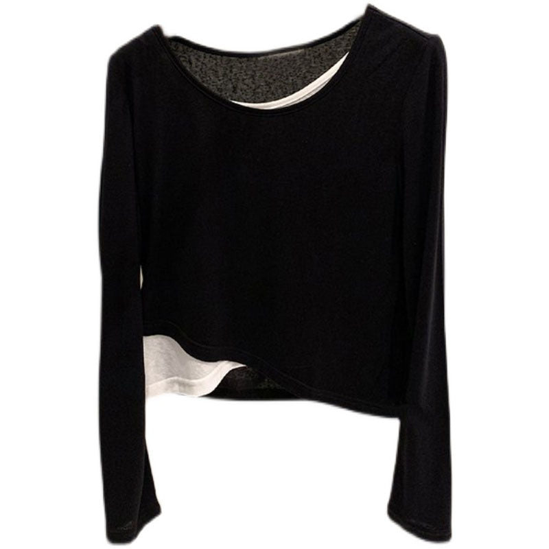 Damen Modisches cropped Langarmshirt Drune