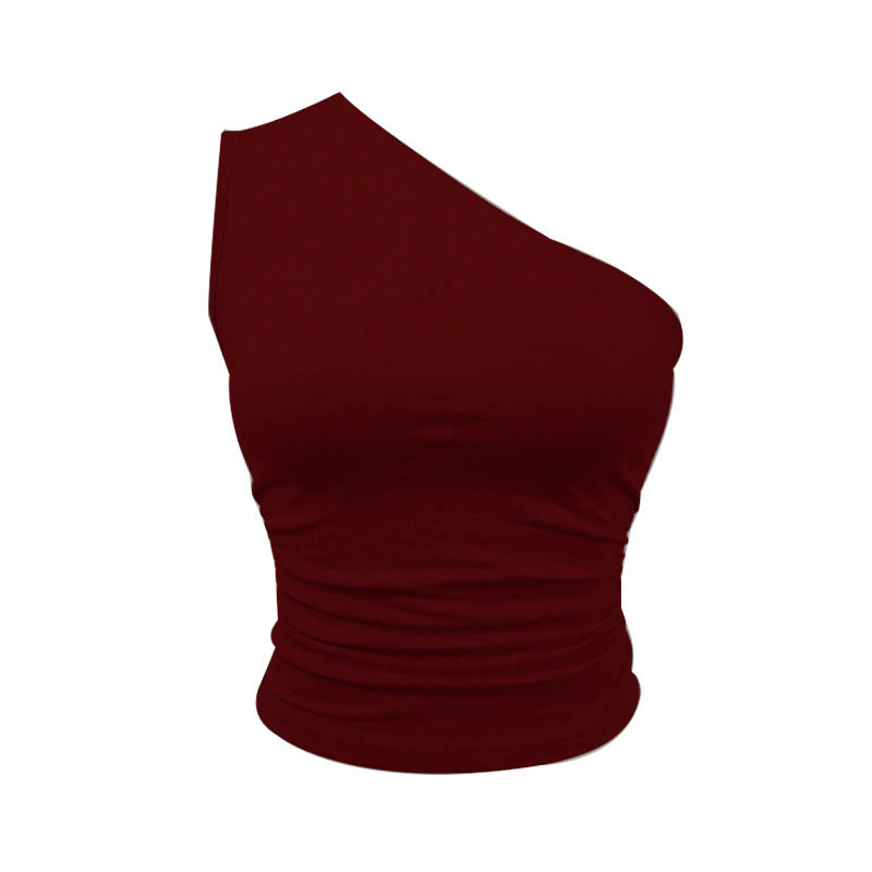 Damen Asymmetrisches Crop-Top mit figurschmeichelndem Design Drune