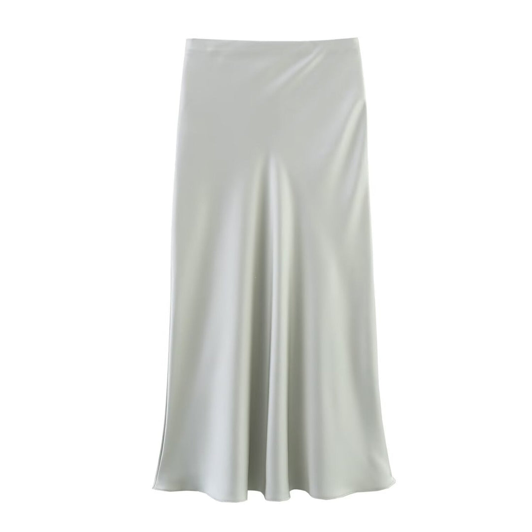 Damen langer Satinrock Drune
