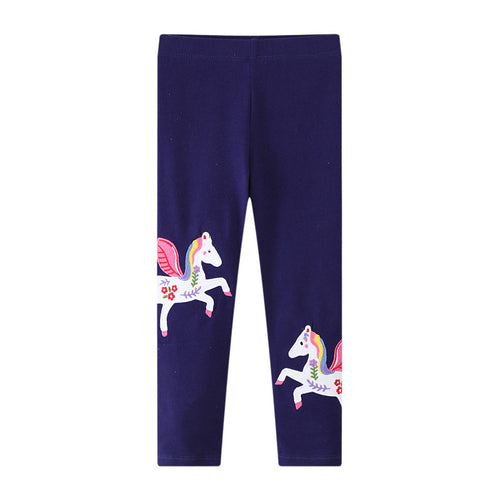 Mädchen Leggings mit bunten Einhorn-Applikationen Drune