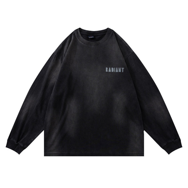 Unisex Oversize-Sweatshirt mit pigmentierter Waschung und dezentem Brustprint Drune