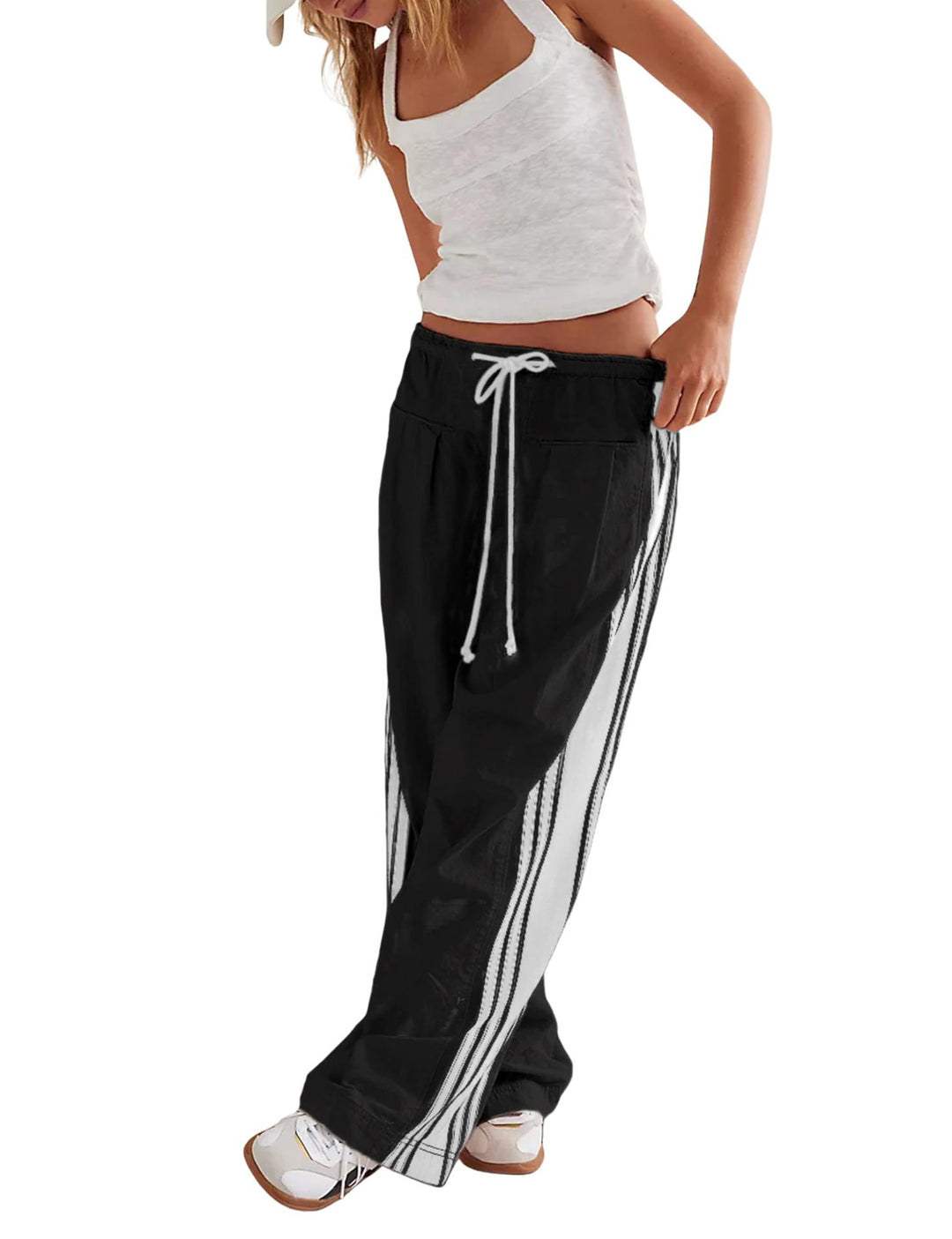 Damen Lässige Sporthose mit seitlichen Streifen Drune