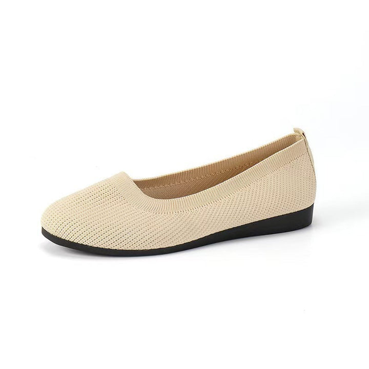Damen bequeme Textil-Ballerinas im modernen Rippendesign Drune