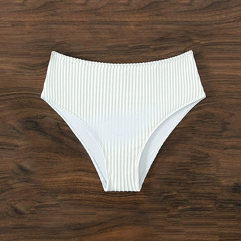 Damen Hochgeschnittenes Bikini-Unterteil mit feinem Streifenmuster Drune
