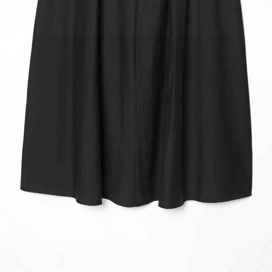Damen High-Waist Maxirock mit Kellerfalten und dekorativem Taillengürtel Drune