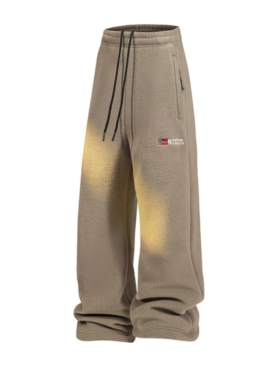 Damen Fleece-Hose mit elastischem Bund, Reißverschlusstaschen und Thermo-Innenfutter Drune