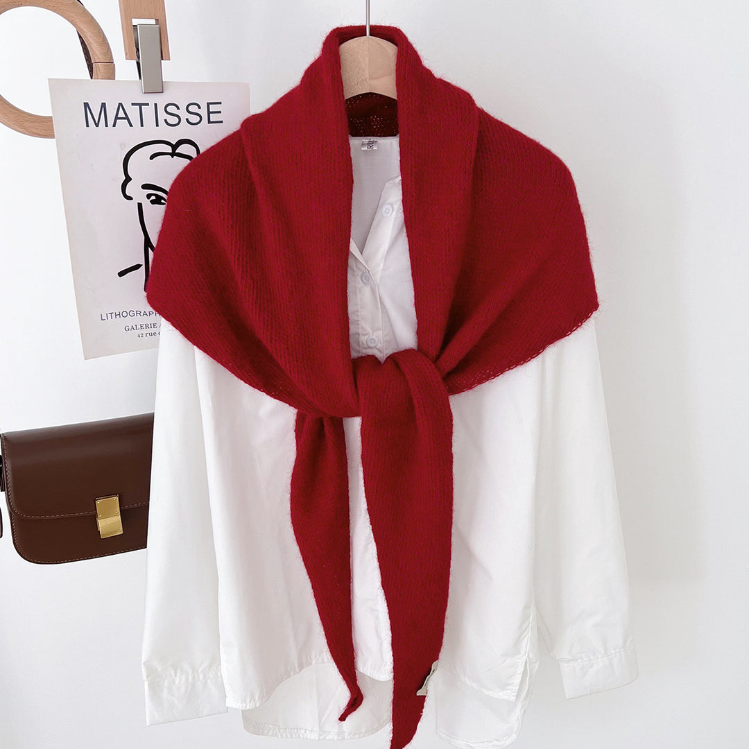 Damen Kuscheliger Wickelponcho mit modernen Fransen und elegantem Design Drune