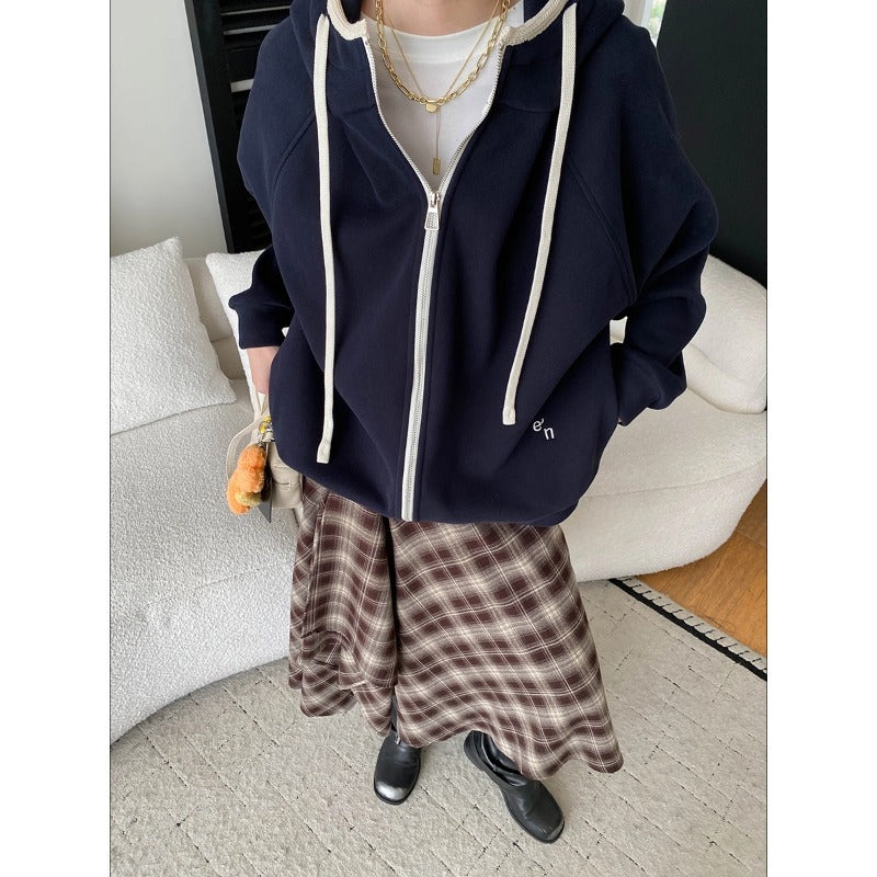 Damen lässige Kapuzenjacke mit zeitgemäßem Oversized-Schnitt Drune