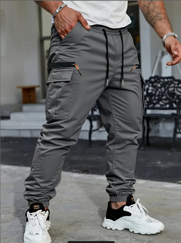 Herren Cargo-Hose mit verstellbarem Bund und Seitentaschen