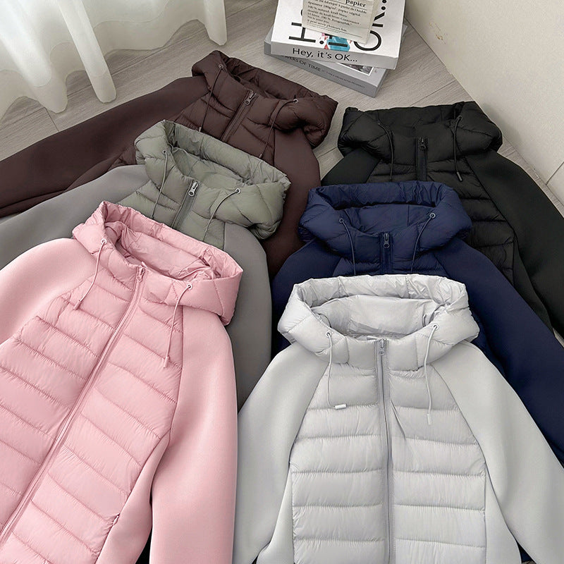 Damen nan leichte Hybrid-Steppjacke mit mattierter Front, elastischen Ärmelpaneelen und wärmender Thermofüllung Drune