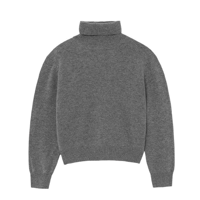 Damen Langarm-Pullover mit hohem Kragen Drune