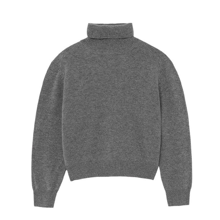 Damen Langarm-Pullover mit hohem Kragen Drune