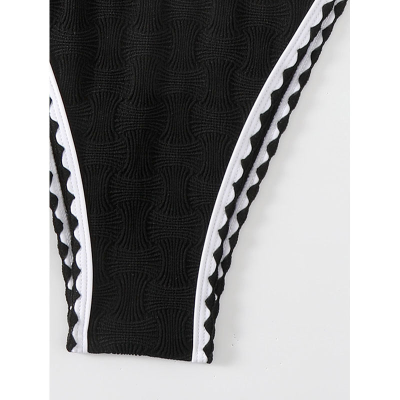 Damen Bikiniset mit modischem Texturmuster Drune