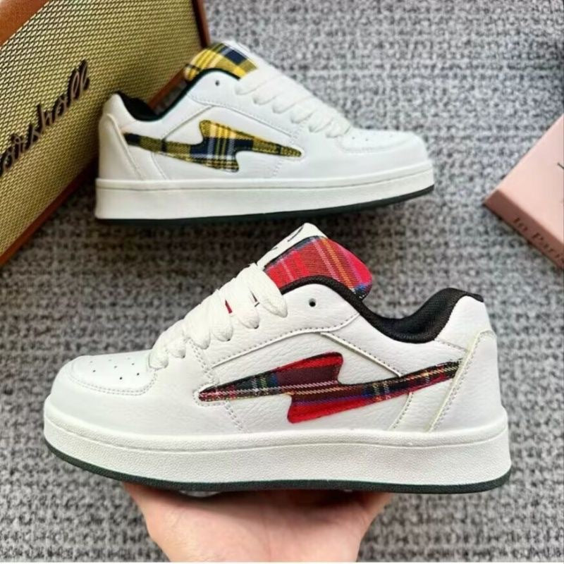 Damen Modische Sneakers mit kariertem Design und komfortabler Dämpfung Drune