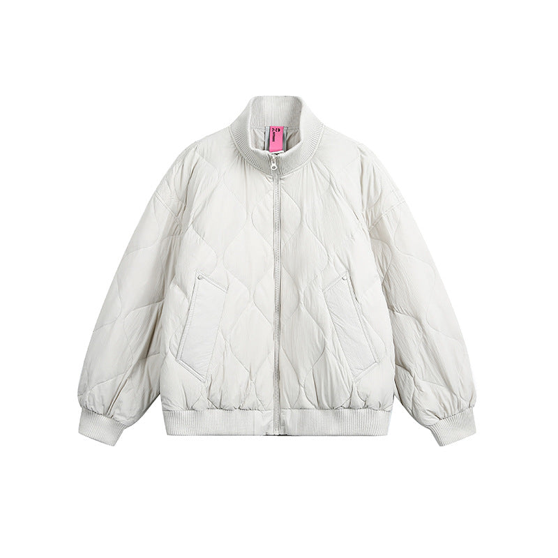 Damen Gesteppte Kurzblousonjacke mit Stehkragen und elastischem Saum Drune