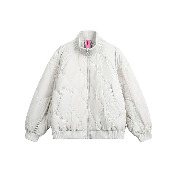 Damen Gesteppte Kurzblousonjacke mit Stehkragen und elastischem Saum Drune