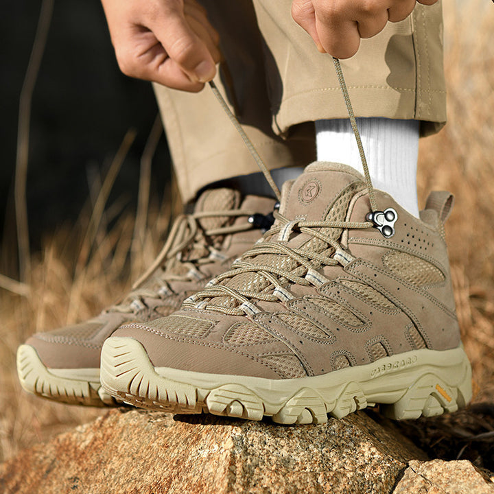 Herren robuste Trekkingstiefel mit wasserdichtem Wildleder‑Mesh, griffiger Offroad‑Profilsohle und verstärkter Zehenkappe Drune