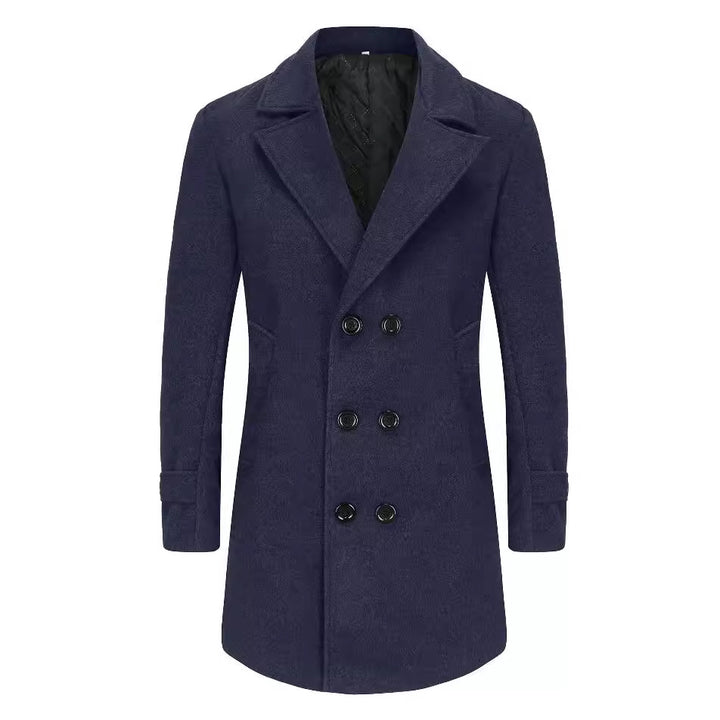 Herren stilvoller und eleganter Übercoat mit doppelter Knopfreihe Drune
