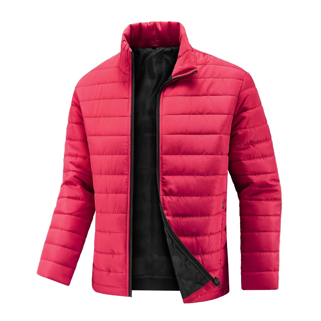Herren Slim Fit Ultraleichte Thermosteppjacke mit hohem Stehkragen Drune