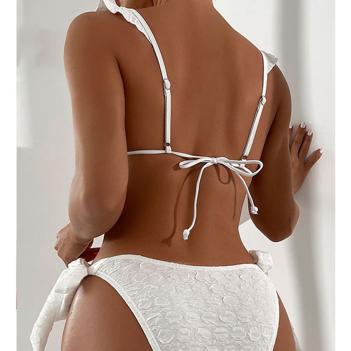 Damen Bikini-Set mit Rüschendetails und hohem Beinausschnitt Drune