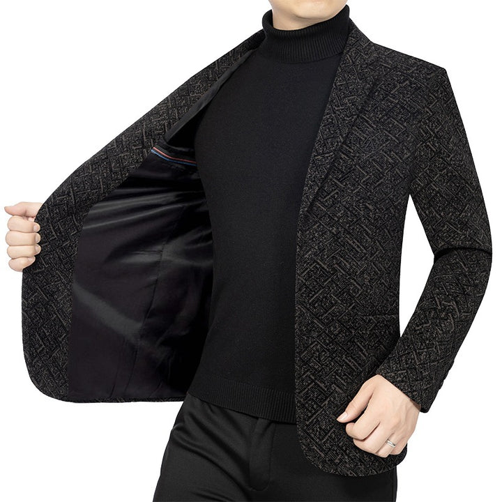 Herren Strukturierter Jersey-Sakko mit leichtem Innenfutter und schmaler Silhouette Drune