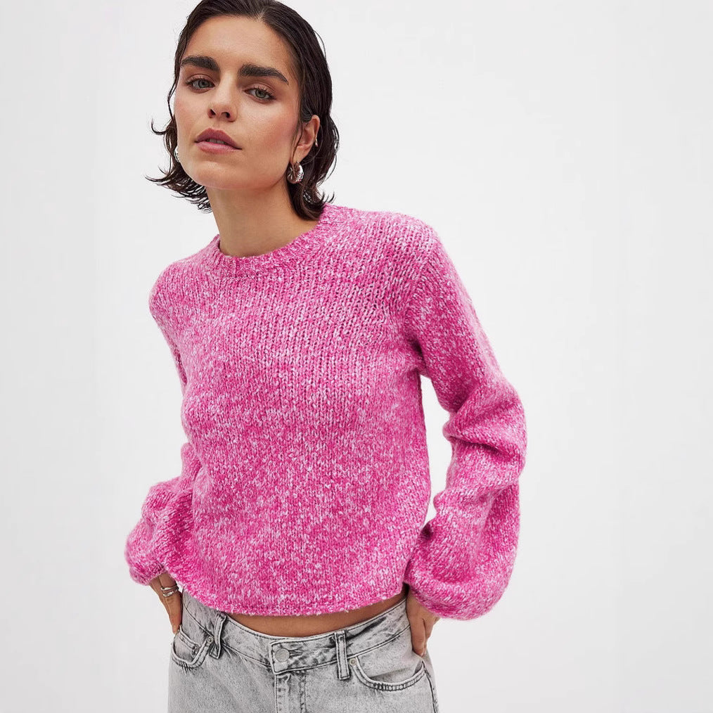 Damen Strickpullover mit offenem Rückendesign und eleganter Schnürung Drune