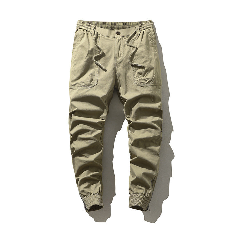 Herren Canvas‑Cargo‑Jogginghose mit elastischem Bund und Bündchen Drune