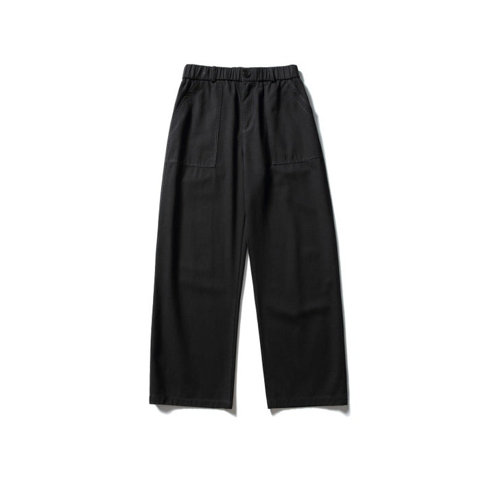 Damen Weite Utility-Cargohose mit elastischem Bund und aufgesetzten Fronttaschen Drune