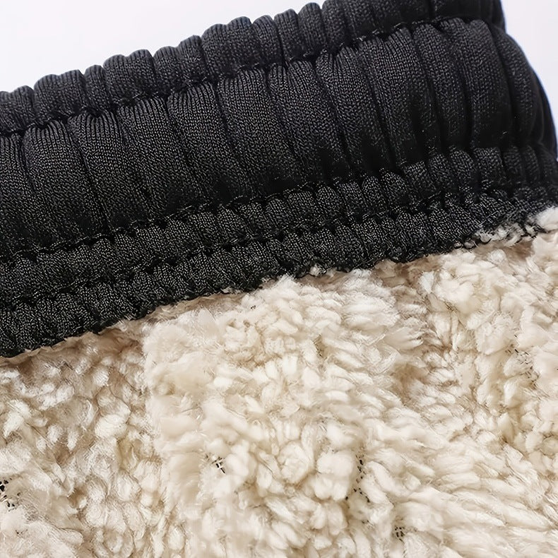 Herren Thermo-gefütterte Jogginghose mit Sherpa-Innenfutter und elastischem Bund Drune