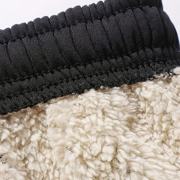 Herren Thermo-gefütterte Jogginghose mit Sherpa-Innenfutter und elastischem Bund Drune
