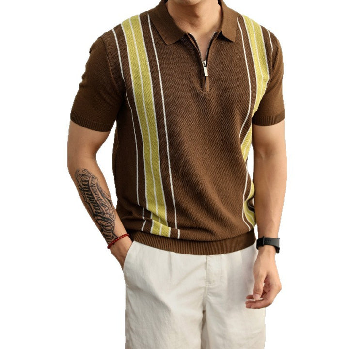 Herren Modisches Kurzarm-Strickoberteil Drune