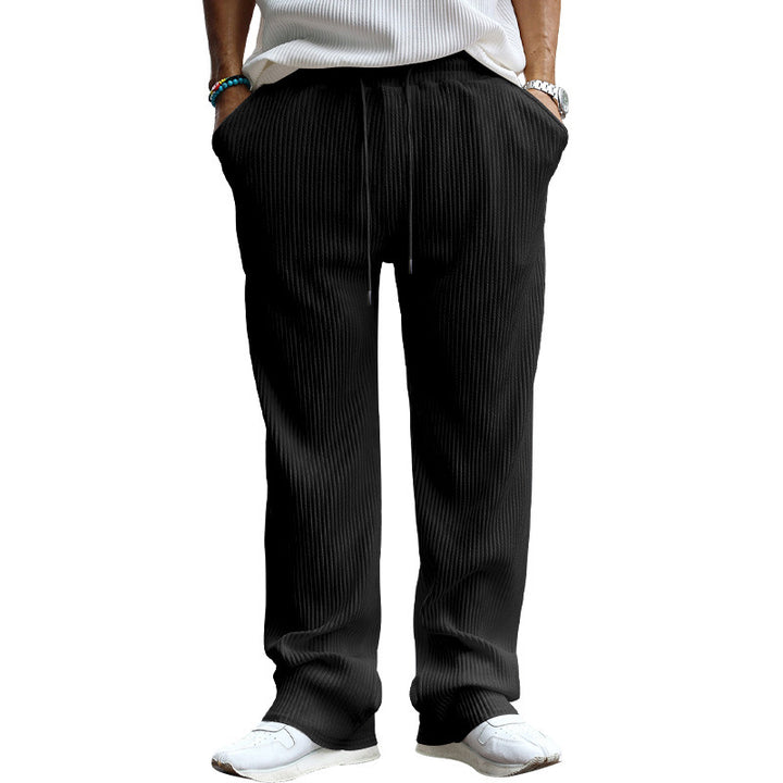 Herren Gerippte weite Freizeithose mit Kordelzug Drune