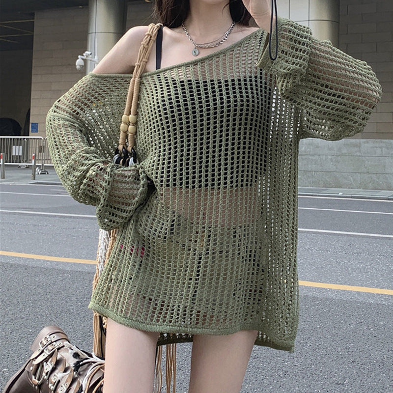 Damen lässiger Strickpullover Drune