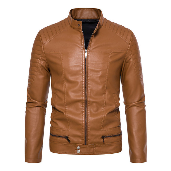 Herren Modische Kunstlederjacke mit Steppdetails Drune 1788322065