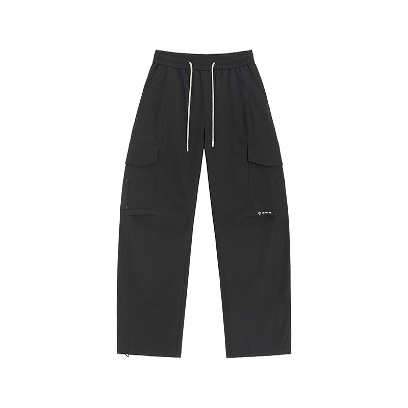 Herren Cargo-Freizeithose mit elastischem Bund, Kordelzug & aufgesetzten Klappentaschen Drune