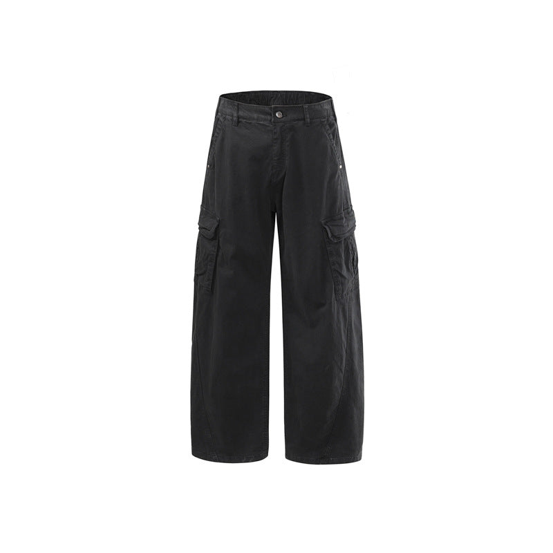 Herren Weite Utility-Cargohose mit elastischem Rückbund und Mehrfachtaschen Drune