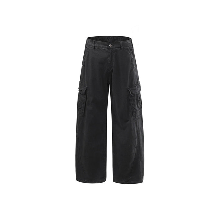 Herren Weite Utility-Cargohose mit elastischem Rückbund und Mehrfachtaschen Drune
