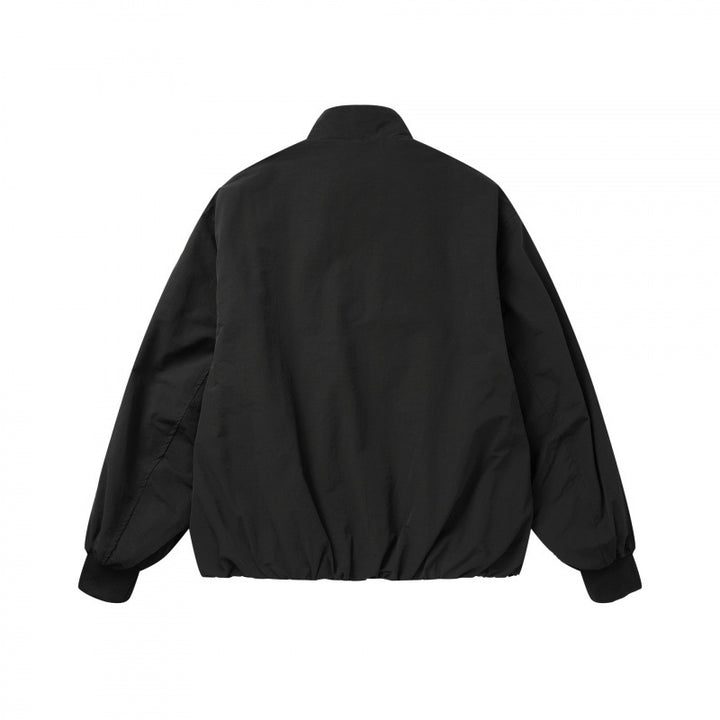 Unisex Leichte Boxy-Outdoorjacke im Trackstil mit hohem Stehkragen, Reißverschlusstaschen und elastischem Saum Drune